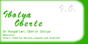 ibolya oberle business card